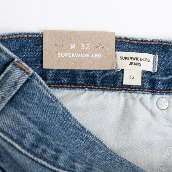 Madewell Super Wide Leg Jeans High Rise 90s Style Fannin Wash - Picture 6 of 15